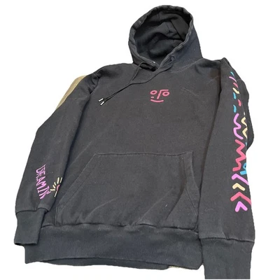 Sudadera con capucha negra No Boundaries para hombre M (38-40) Dreamin Tribal Core estampados coloridos Foto 1 de 4