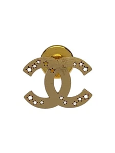 CHANEL Other Coco Mark Pin Badge Accessories Gold Ladies With Box Used - Picture 1 of 6