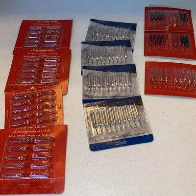 Clear Mini Color Replacement Bulbs 2.5 volts Christmas Lights NOS Huge Lot - Image 1 of 4