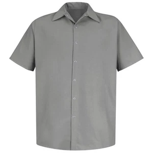 Red Kap Men's Short Sleeve Specialized Pocketless Work Shirt - Picture 1 of 11