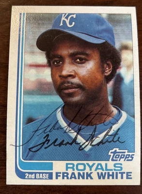 1982 Topps - Frank White #645 Kansas City Royals Autographed Card - Image 1 of 3