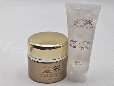 Crema de Noche Recargante GLO24K Retinol y Ácido Hialurónico e Hidra Gel Foto 1 de 2