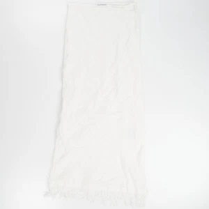 Maxi gonna bianca ACNE STUDIOS Ife in lino con frange a vita alta - taglia 38 prezzo consigliato 500 - Foto 1 di 11