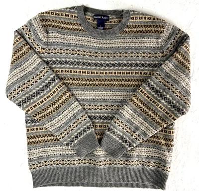 Suéter Garret Scott 100% Lana de Cordero Cuello Redondo Pullover L Cálido Acogedor Foto 1 de 4