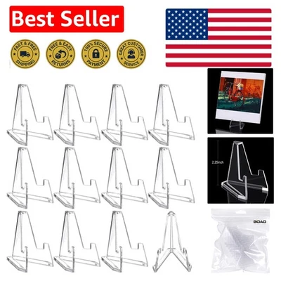 Paquete de 12 soportes de exhibición de acrílico - mini caballete de 2,24" para coleccionables Foto 1 de 4