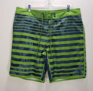 North Face Boardshorts Schwimmen Herren 36 grün blau gestreift NEU - Bild 1 von 8