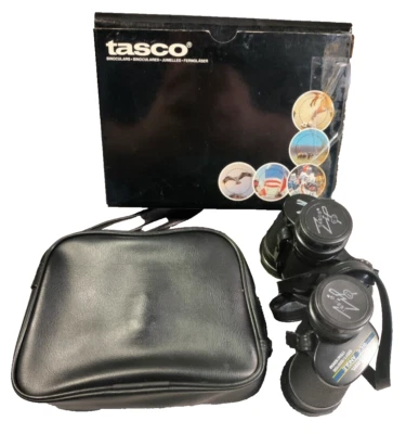Tasco 7X35mm #2001 Binoculars With Strap & Case and Original Box and Lens Caps - Image 1 of 4