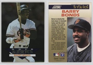 1994 Score Gold Stars Barry Bonds #1