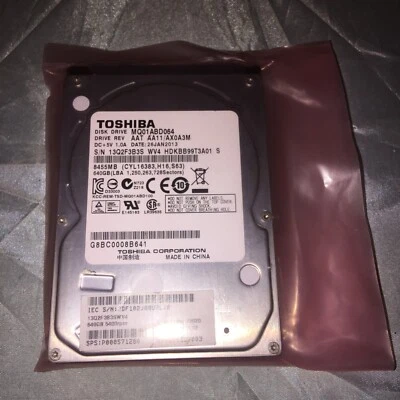 Toshiba MQ01ABD064 640GB 2.5” SATA 5400RPM 8MB Cache Laptop HDD Hard Drive C2 - Image 1 of 4