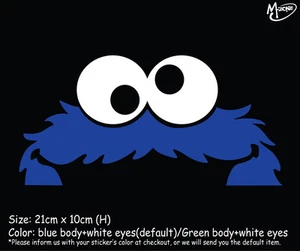 Peeping Cookie Monster Car Sticker Reflective Funny Decal JDM Best Gifts-# - Picture 1 of 4