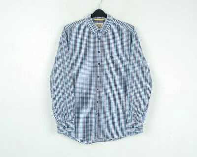 CAMEL ACTIVE Mens L Button Up Shirt Check Plaid Tartan Long Sleeve Double Cuff - Image 1 of 4