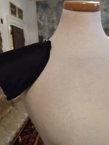 1 inch #11 BLACK FABRIC COVER FOAM SHOULDER PADS DRESSES JACKETS ETC - Picture 1 of 3