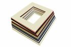 5x5" Picture/ Photo Bevel Edge Mount with 3x3" Aperture - Lots of Colours
