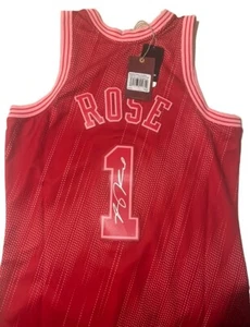 DERRICK ROSE SIGNED AUTOGRAPHED AUTHENTIC MITCHELL & NESS SWINGMAN BULLS JERSEY - Picture 1 of 4