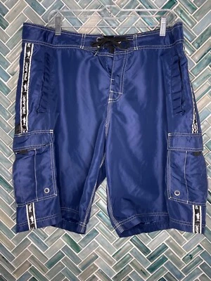 PANTALONES CORTOS DE BARCO DE ALETA NEGRA PELÁGICA PARA HOMBRE 201 AZUL PESCA CARGA BOARD SHORTS 38 Foto 1 de 4