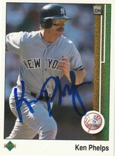 KEN PHELPS NEW YORK YANKEES SIGNED 1989 UPPER DECK CARD #167