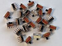 DPDT HY #37 Tiny 12pcs Miniature Slide Switches Right Angle for PCB mounting