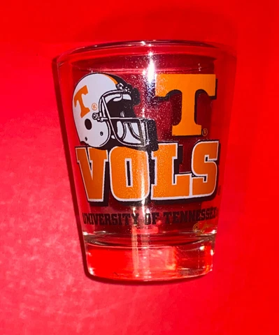 TENNESSEE VOLUNTEERS Shot Glass 1990's NCAA College Football Helmet Vintage 90’s Cover