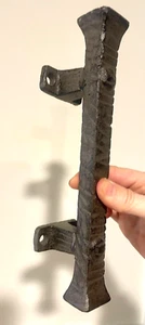 Heavy cast iron metal Sliding Door Handle Pull VTG Foundry Barn Gate Shed 9 " - Picture 1 of 6