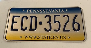 Pennsylvania Authentic License Plate WWW.STATE.PA.US PLATE # ECD-3526 - Bild 1 von 2