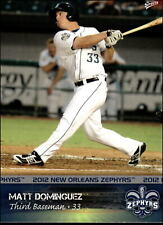2012 MultiAd New Orleans Zephyrs #8 Matt Dominguez   Rookie New Orleans Zephyrs