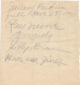 Jackie ""Mom"" Mabley & Ray Moore - signiertes Papier (mit anderen Papieren) - Bild 1 von 3