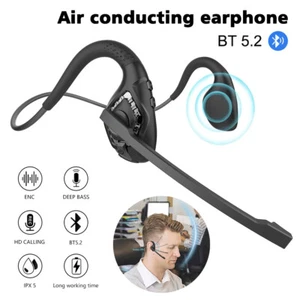 Trucker Bluetooth Wireless Headset mit Geräuschunterdrückung Mikro offenes Ohr Kopfhörer - Bild 1 von 22