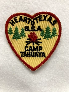 (jab-30) Boy Scouts - Campamento Tahuaya - Parche de campamento Corazón de Texas - Imagen 1 de 2