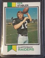 1973 Topps Ken Stabler Rookie #487 football card Oakland Raiders (Low Grade)