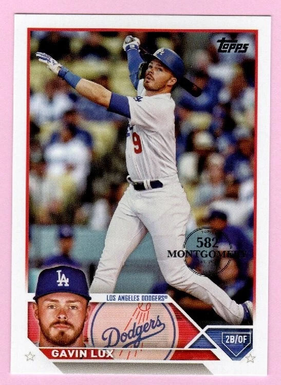 2023 Topps 582 Montgomery Club #247 Gavin Lux Los Angeles Dodgers - Image 1 of 1