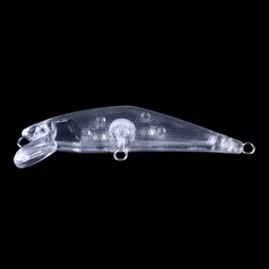 10pcs 5.2g/6.8cm Non Peint DIY Leurre Minnow Poisson Nageur Basse Truite - Photo 1/6