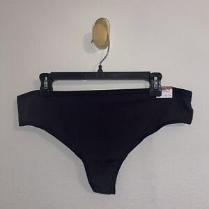Cacique Lane Bryant Cotton Thong Panty Panties Womens 18/20 Black New Nwt