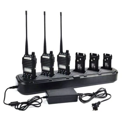 For BaoFeng UV82 8D 82HP Six Way Desktop Charger Tray HAM Radio Rapid ChargeKit - Image 1 of 4