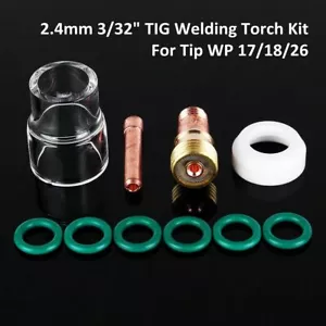 "Kit tazza Pyrex 10 pz torcia di saldatura TIG per WP-17/18/26 2/32"" - Foto 1 di 6