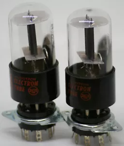 6x5gt tube RCA pair EZ35 valve 6X5 cv573 vt126 u78 fatboy BADBOY 1950s nos PAIR - Bild 1 von 5