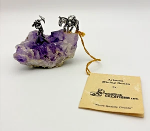 Comstock Creations  Amethyst & Pewter Arizona Mining Series Figurine - Picture 1 of 9