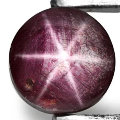 AIGS Certified INDIA Star Ruby 33.62 Cts Natural Untreated Dark Purplish Red - Image 1 of 3