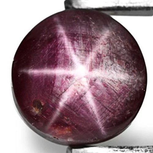 AIGS Certified INDIA Star Ruby 33.62 Cts Natural Untreated Dark Purplish Red - Image 1 of 3