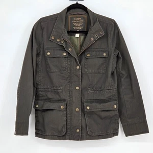 J.Crew Damen Small Relaxed Boyfriend Feldjacke dunkelolivgrün Utility Cargo - Bild 1 von 5