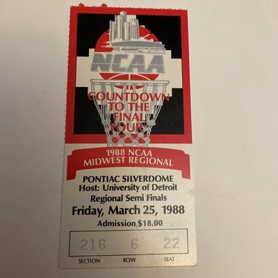 NCAA Tournament March 25, 1988 Basketball, Pontiac MI Kansas State Purdue - Image 1 of 4