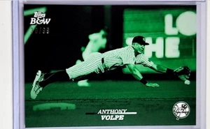 2024 Topps B&W Black and White Green #73 Anthony Volpe /99 New York Yankees Karte - Bild 1 von 2