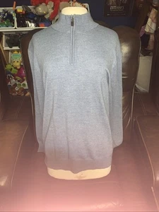 Jos. A. Bank Signature Collection Men's Merino Wool Sweater 1/4 Zip Blue XL - Picture 1 of 4