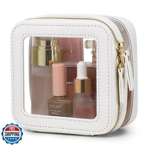 Pinkmik kleine Kosmetiktasche transparent Mini Kosmetik Schminkkoffer und Kulturbeutel mit - Bild 1 von 5
