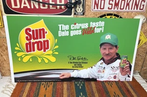 Vintage 1993 Dale Earnhardt Sun Drop Display Sign Advertisement NASCAR 29”x 15” - Picture 1 of 12