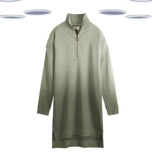 Ex Hush Damen Langarm Sweatkleid mit Reißverschluss in Grün (Defekt) - Bild 1 von 6