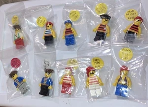 Vintage LEGO Minifigure Lot of 10 Pirate Figures With Hat Cap (2) 89-97 - Picture 1 of 6