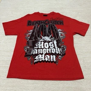 Vintage Y2K Deathclutch Brock Lesnar T-Shirt Dangerous Man Men's XL Red Graphic - Picture 1 of 7