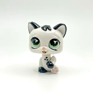 Littlest Pet Shop LPS Magic Motion weiß & schwarz Kätzchen #493 Katze 2005 ORIGINAL - Bild 1 von 4