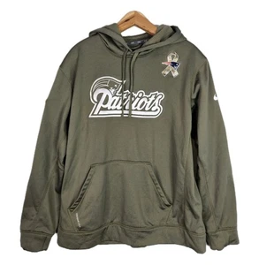 Herren New England Patriots Salute To Service grün Hoodie Flagge Aufnäher Nike Large  - Bild 1 von 8