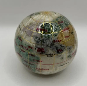 Mother of Pearl World Globe - Picture 1 of 6